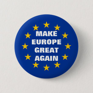 Gör Europa som underbar Euroflaggapinback knäppa Knapp