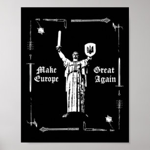 Gör Europa Stort Igen Ukraina Moderland Staty Poster
