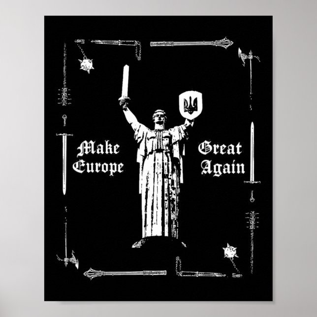 Gör Europa Stort Igen Ukraina Moderland Staty Poster (Framsidan)