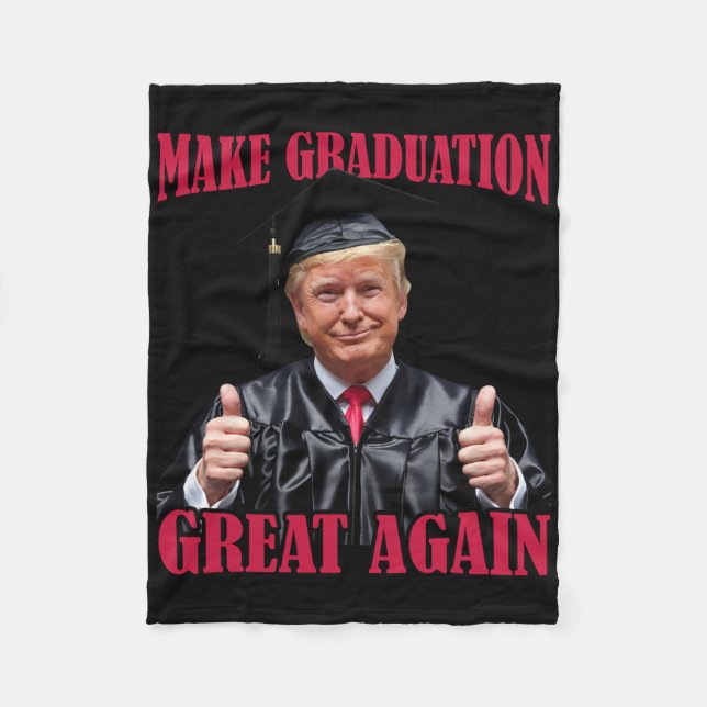 Gör examen bra igen rolig Donald Trump examen Fleecefilt (Framsidan)