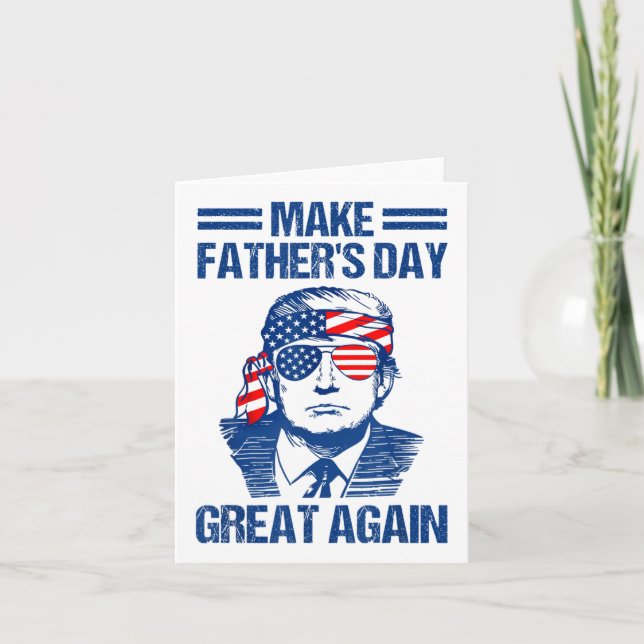 Gör Fars Dag Stort Igen, Roligt Trump _1  Kort (Framsida)