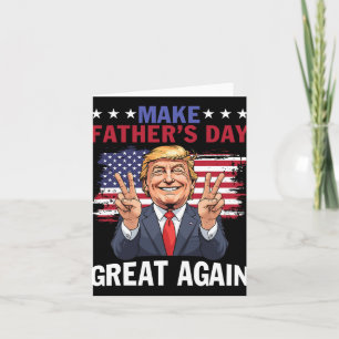 Gör Fars Dag Stort Igen Trump Patriotisk Pappa Kort