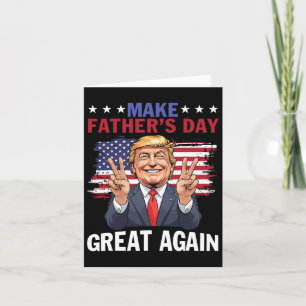 Gör Fars Dag Stort Igen Trump Patriotisk Pappa Kort