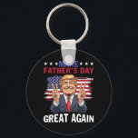 Gör Fars dag Underbar igen till en trump patriotis Nyckelring<br><div class="desc">Gör Fars dag Underbar igen Trump Patriotic Pappa Amerika</div>