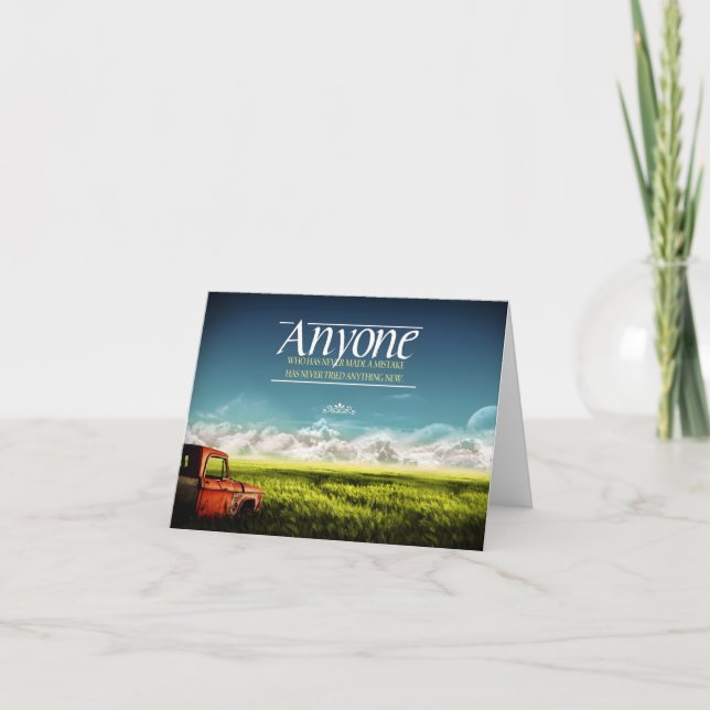 "Gör fel" inspirationsoffert Tack Kort (Framsida)