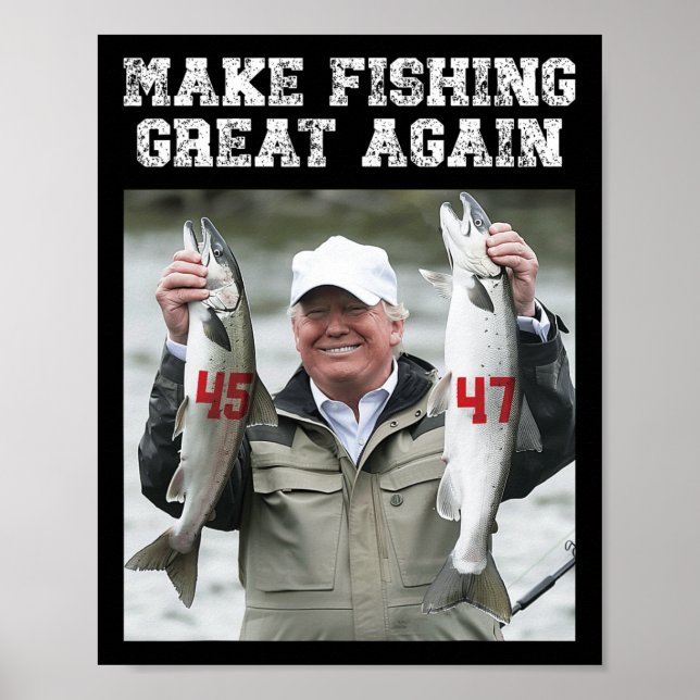 Gör Fiske Bra Igen Trump 2024  Poster (Framsidan)