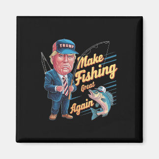 Gör Fiske Stort Igen Trump Rolig Fiskare Ang Magnet
