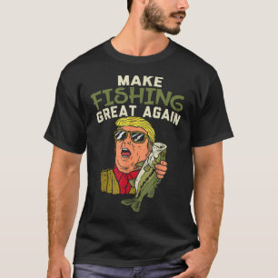 Gör Fiske Stort Igen Trump Rolig Fiskare Angler Pr T Shirt