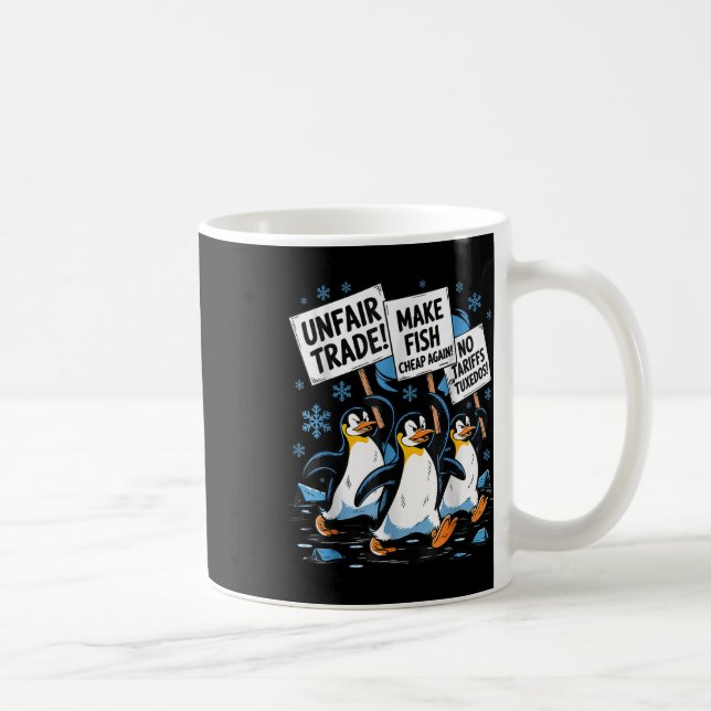 Gör fiskens Billigt igen! Funny Resist Penguin Kaffemugg (Höger)