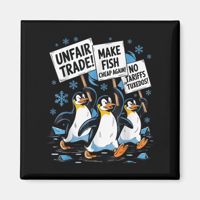 Gör fiskens Billigt igen! Funny Resist Penguin Magnet (Framsidan)