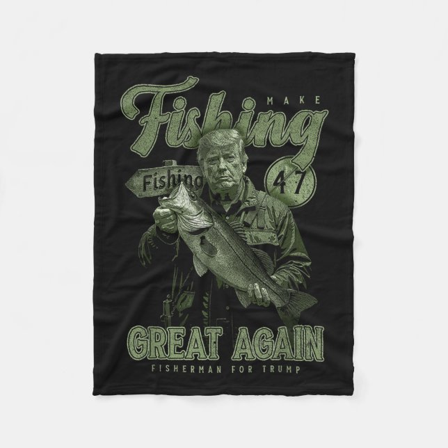 Gör fisket Underbart igen, roligt B Fishing Donald Fleecefilt (Framsidan)