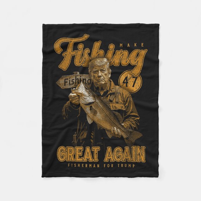 Gör fisket Underbart igen, roligt B Fishing Donald Fleecefilt (Framsidan)