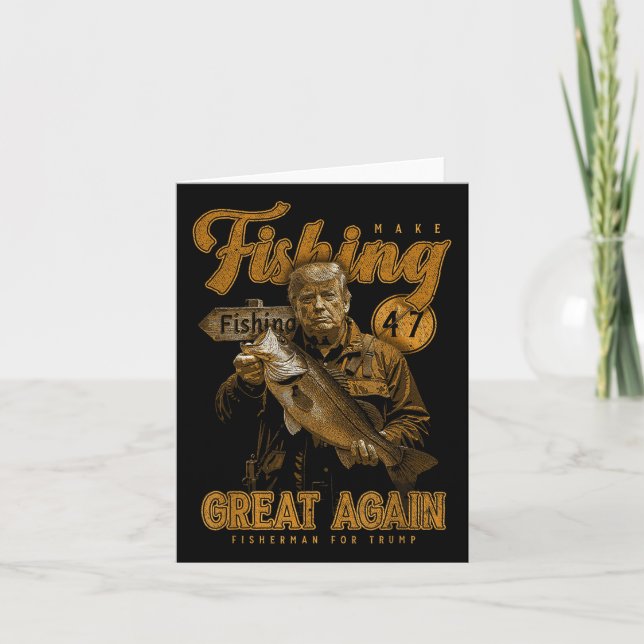 Gör fisket Underbart igen, roligt B Fishing Donald Kort (Framsida)