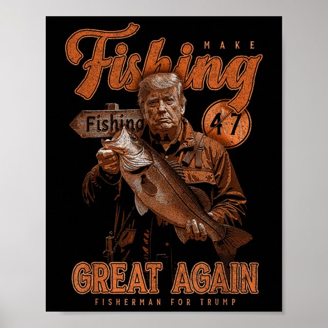 Gör fisket Underbart igen, roligt B Fishing Donald Poster (Framsidan)