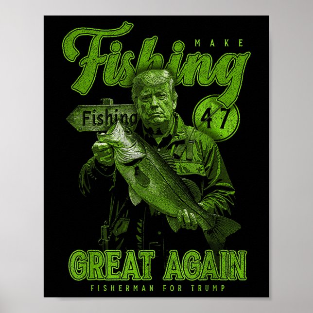 Gör fisket Underbart igen, roligt B Fishing Donald Poster (Framsidan)