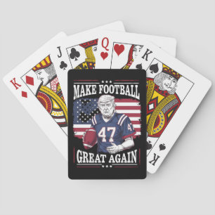 Gör fotbollen Underbar igen Vintage USA flagga Tru Casinokort