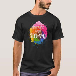 Gör fred inte Krig färglös fred och Kärlek Illustr T Shirt