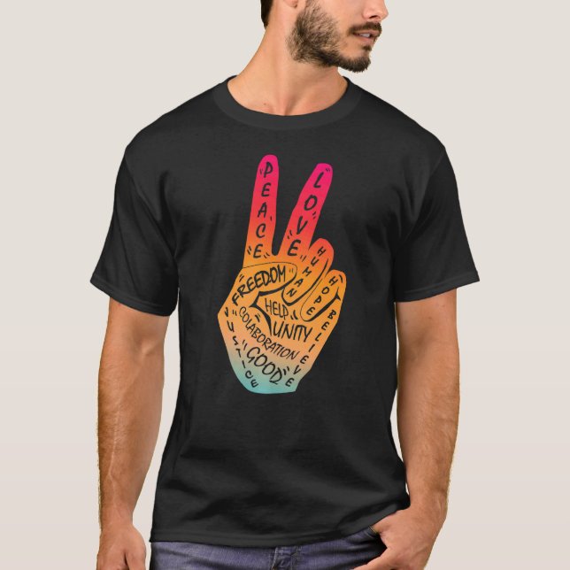 Gör fred inte till fredsskylt för Krig 29 T Shirt (Framsida)