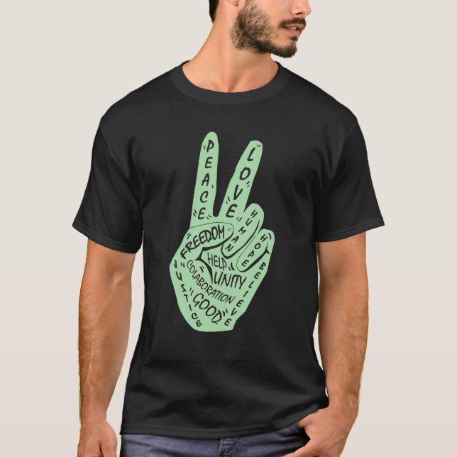 Gör fred inte till fredsskylt i Krig 11 T Shirt (Framsida)