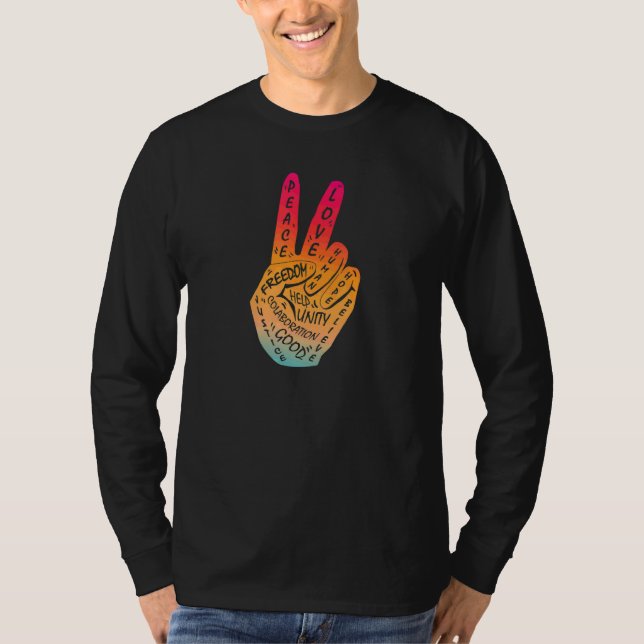 Gör fred inte till fredsskylt i Krig 11 T Shirt (Framsida)