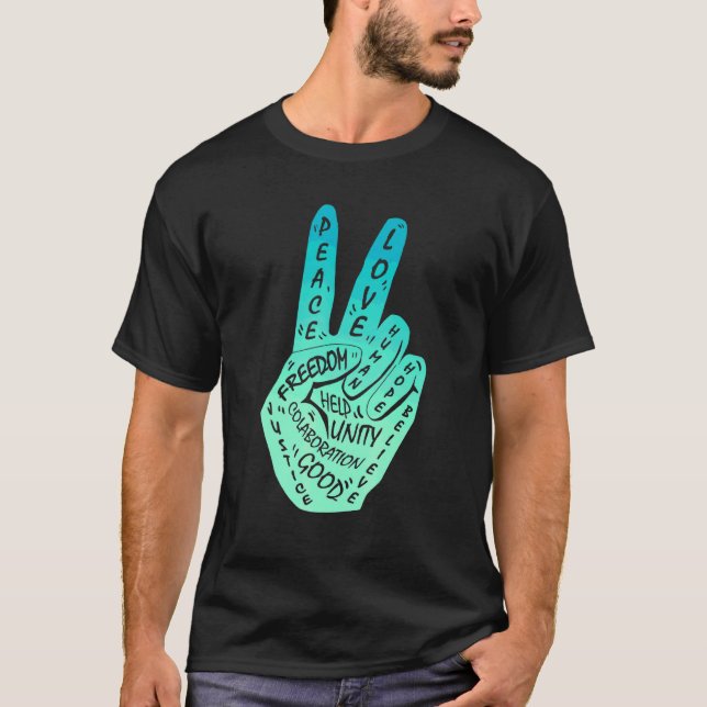 Gör fred inte till fredsskylt i Krig 17 T Shirt (Framsida)