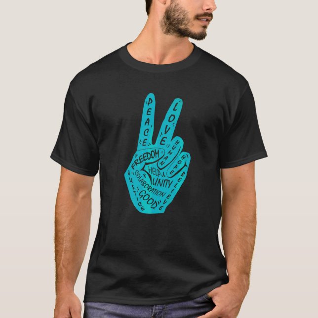 Gör fred inte till fredsskylt i Krig 17 T Shirt (Framsida)