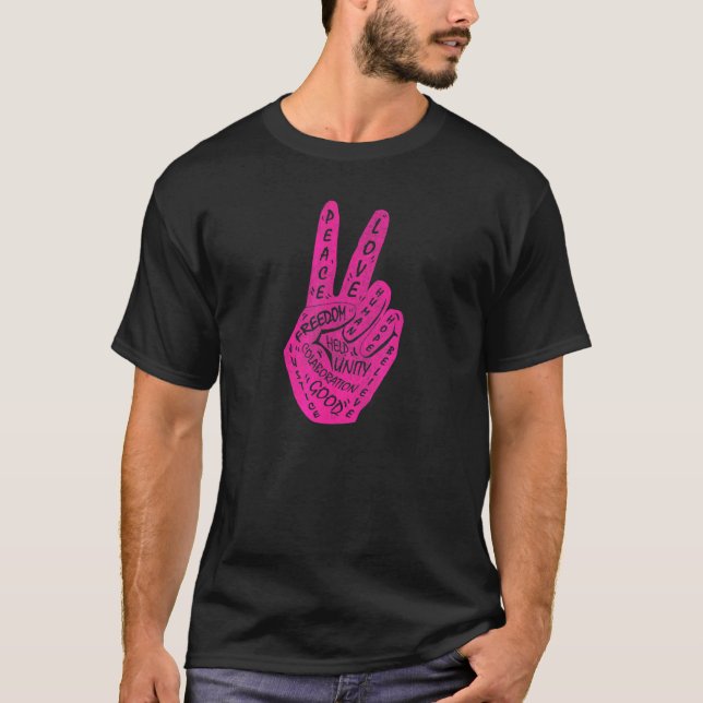 Gör fred inte till fredsskylt i Krig 17 T Shirt (Framsida)