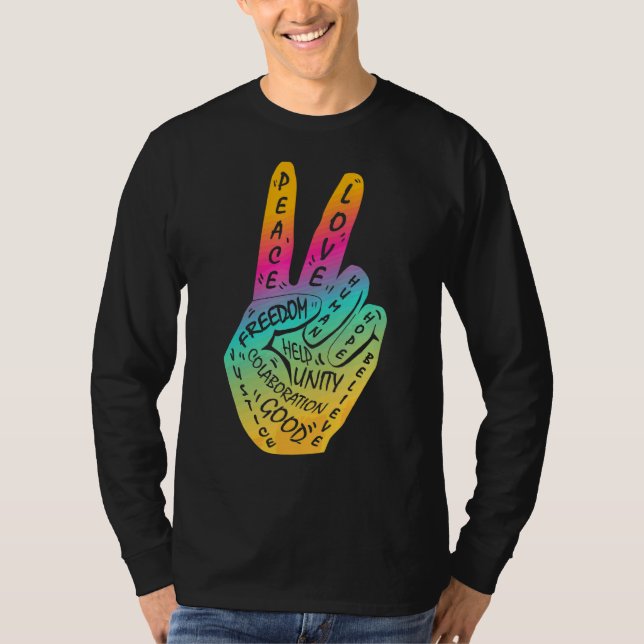 Gör fred inte till Krig-fredsskylt 9 T Shirt (Framsida)