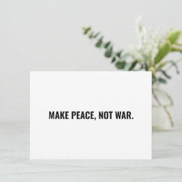 Gör freden till ett svart, svart minikort från kri