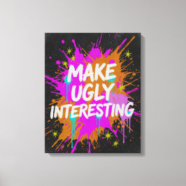 Gör ful intressant kreativt citat canvastryck