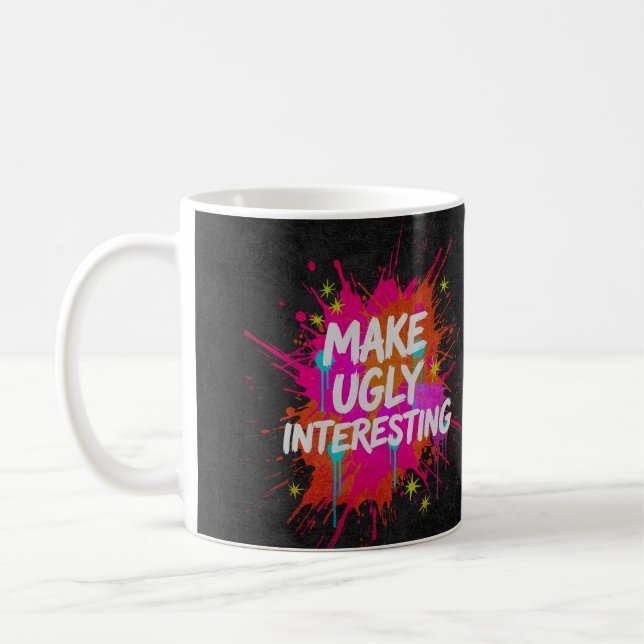 Gör fulhet intressant kaffemugg (Vänster)