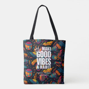 GÖR GODA VIBES TILL EN HABIT Tecksäck Tygkasse
