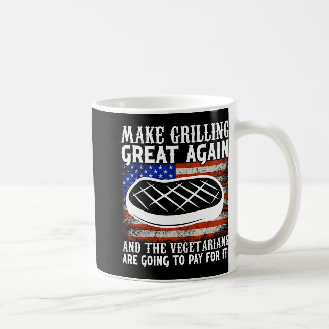 Gör grillning Underbar igen med Trump Bbq Barbecue Kaffemugg (Höger)