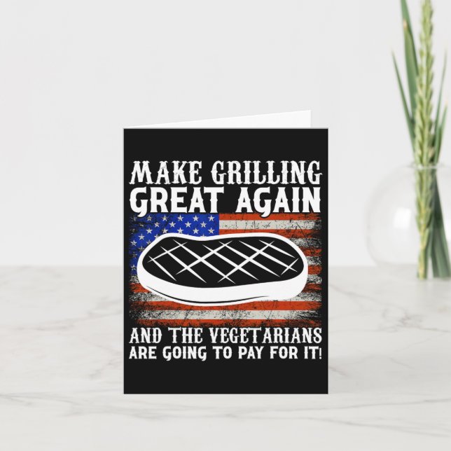 Gör grillning Underbar igen med Trump Bbq Byrbecue Kort (Framsida)