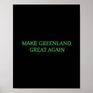 Gör Grönland Stort Igen Grön Trump Meme Herr Poster
