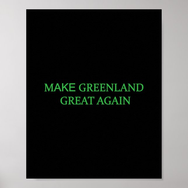 Gör Grönland Stort Igen Grön Trump Meme Herr Poster (Framsidan)