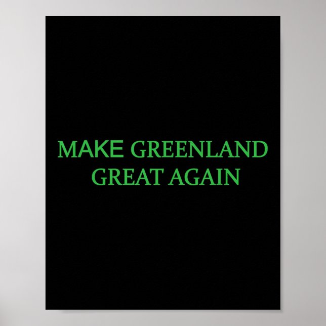 Gör Grönland Underbart igen till Grönt Trump-medle Poster (Framsidan)