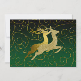 Gör grönt till valfri färg Ombre Guld Ren Jul Julkort