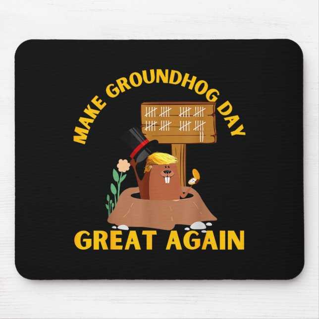 Gör Groundhog Day Great Again Rolig Ground Hog Da Musmatta (Framsidan)