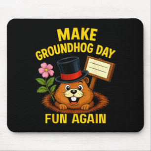 Gör Groundhog Day Roligt Igen Rolig Groundhog Älsk Musmatta