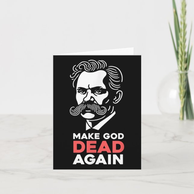 Gör Gud död igen Nietzsche Atheist Philosophy A Kort (Framsida)