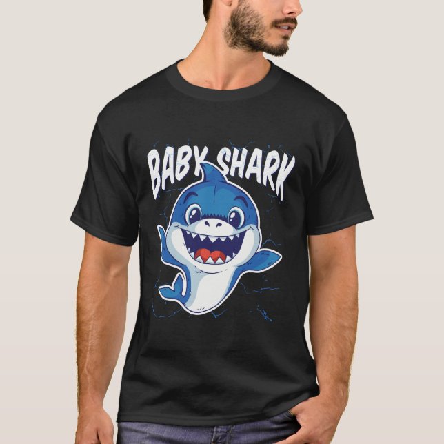 Gör gulligt roligt för babyhaj gör t shirt (Framsida)