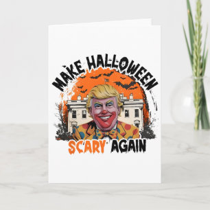 Gör Halloween skrämmande igen Trump Clown Roligt S Kort