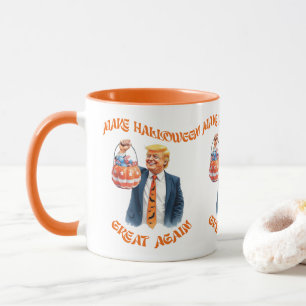 Gör Halloween Stort Igen Donald Trump Roligt Mugg