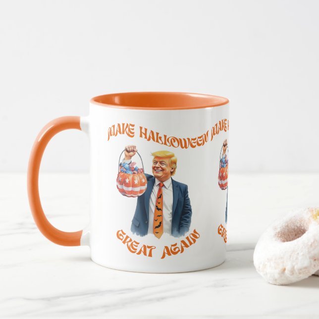 Gör Halloween Stort Igen Donald Trump Roligt Mugg (Med munk)