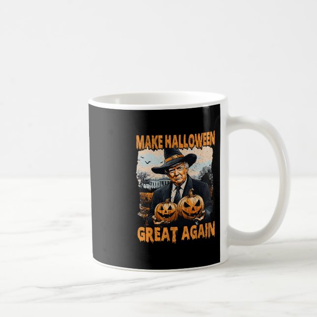 Gör Halloween Stort Igen Roligt Trump Häxa Jack  Kaffemugg (Höger)