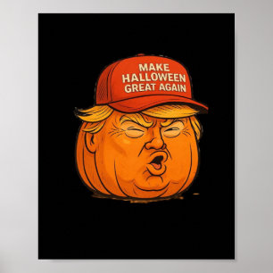 Gör Halloween Underbar igen - Lustigt Trumpkin Slo Poster
