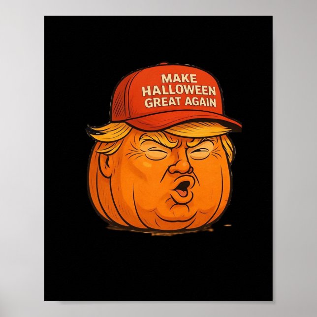 Gör Halloween Underbar igen - Lustigt Trumpkin Slo Poster (Framsidan)