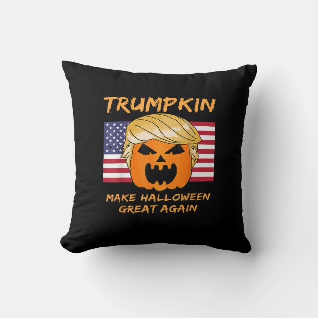 Gör Halloween Underbar igen Trumpkin Kudde (Framsida)