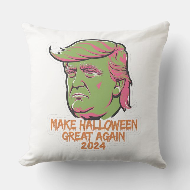 Gör Halloween Underbart igen 2024, ny trumpfyllnin Kudde (Framsida)